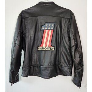 Vintage Harley Davidson Number 1 Leather Jacket, Large, Excellent Condition